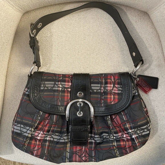Coach Purse Wallet Tartan Poppy Soho Plaid Shoulder Bag (Used) - Picture 1 of 6